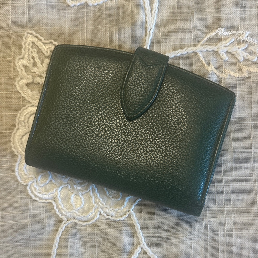 Rare Vintage COACH Madison Collection Kisslock Bifold Wallet Bottle Green